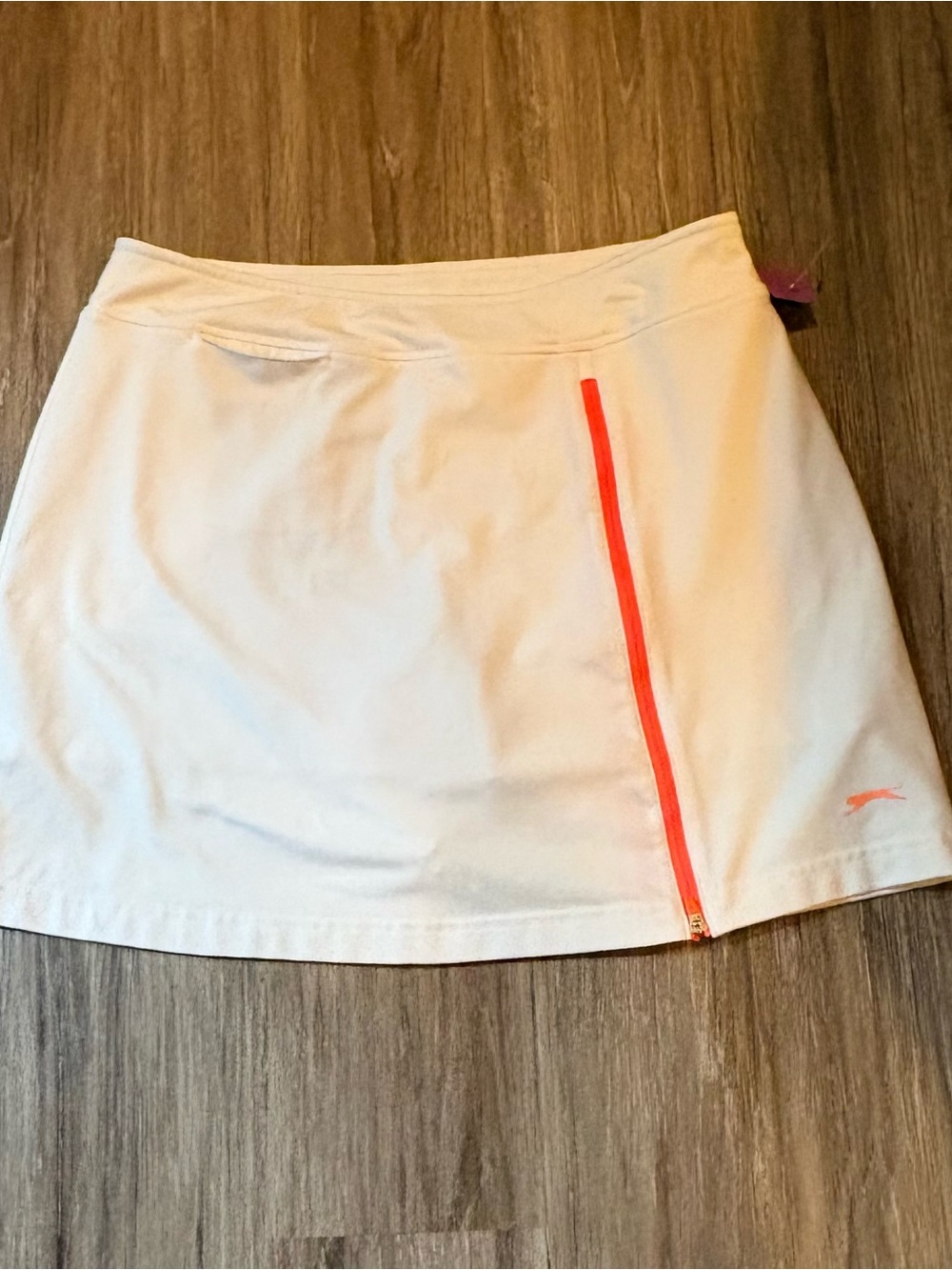 Slazenger White Golf Skort with Coral Logo